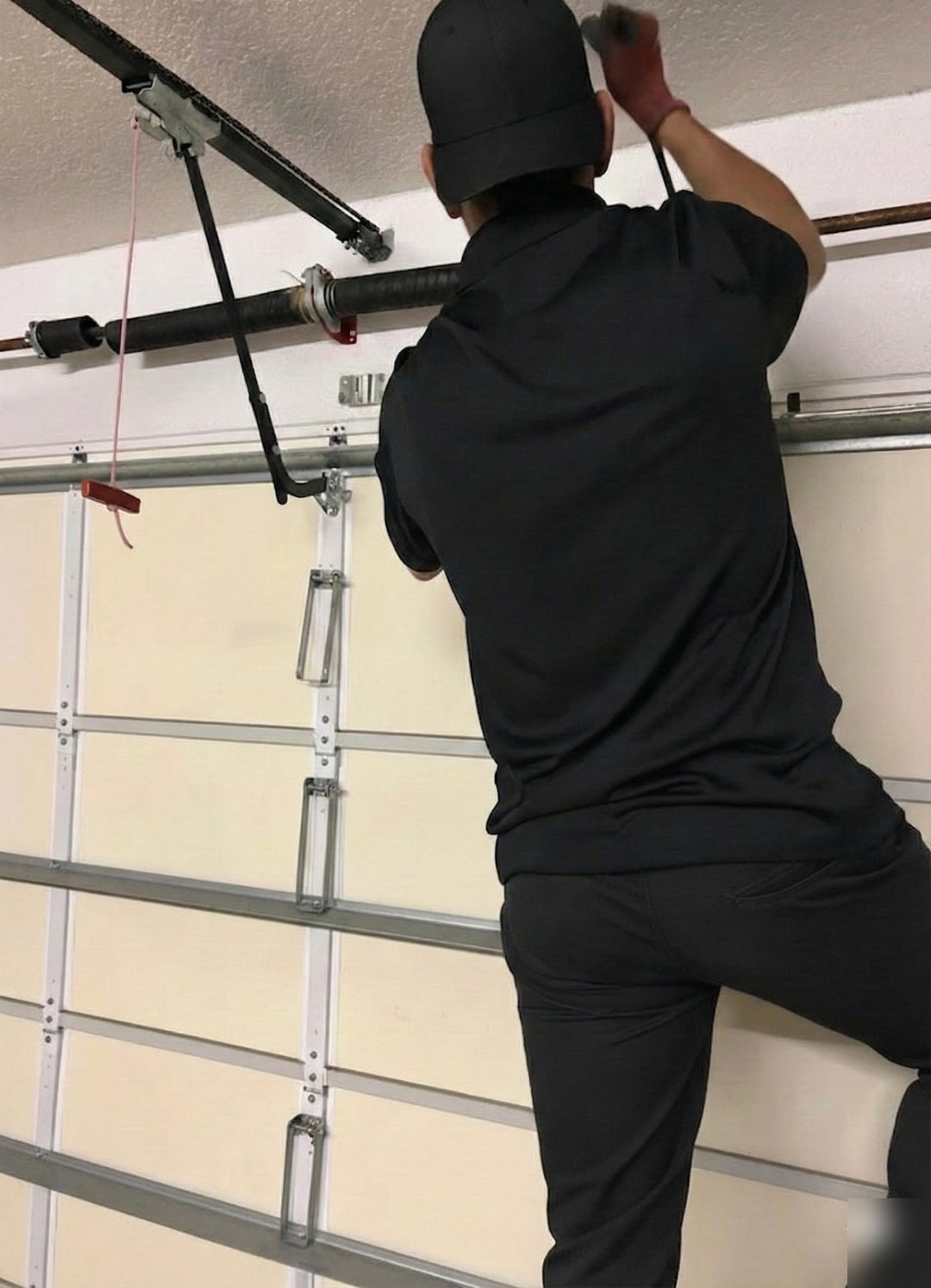 Garage Door Opener Installation work on a garage door